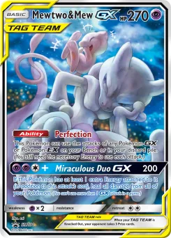Carta Mewtwo y Mew GX (SL Cartas de promoción)