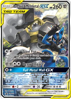 Carta Lucario y Melmetal GX (SL Cartas de promoción)