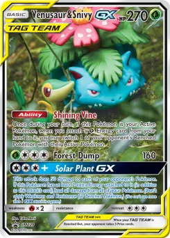 Carta Venusaur y Snivy GX (SL Cartas de promoción)