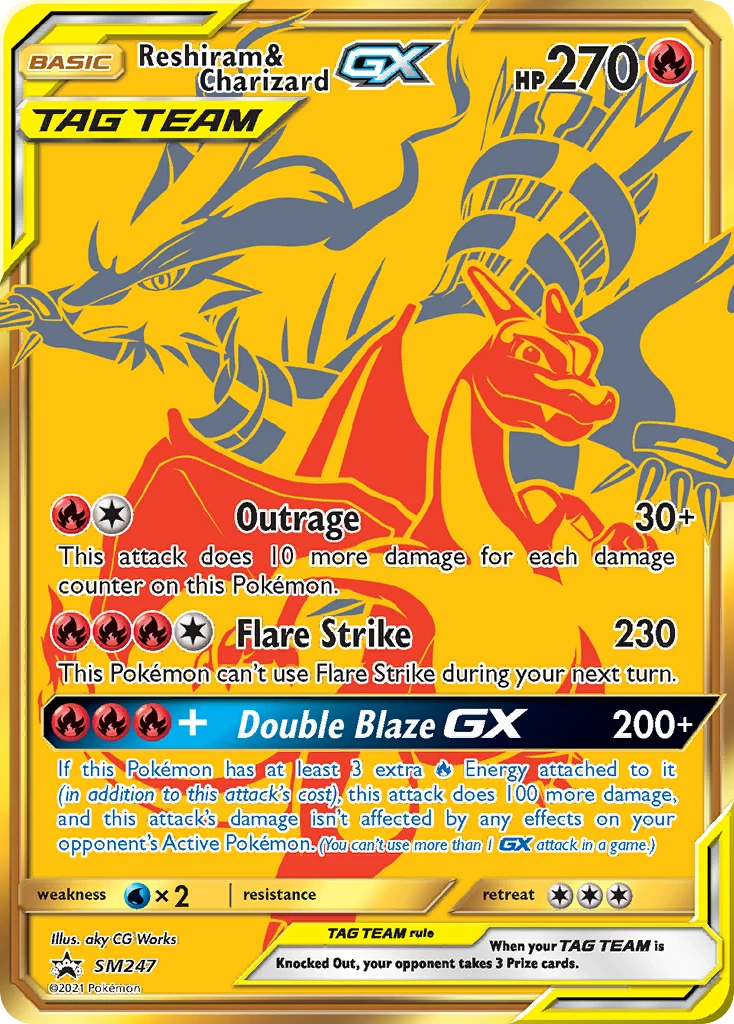 Reshiram y Charizard GX