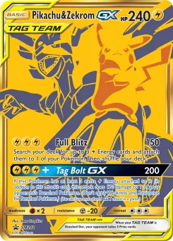Carta Pikachu y Zekrom GX (SL Cartas de promoción)