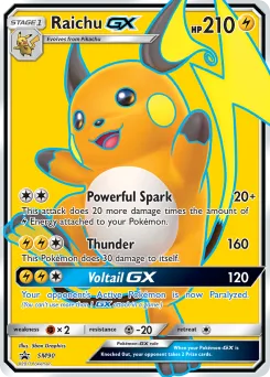 Carta Raichu GX (SL Cartas de promoción)
