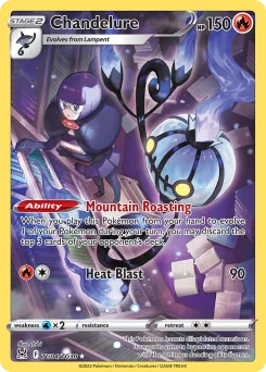 Carta Chandelure (Origen Perdido Galería de Entrenador)