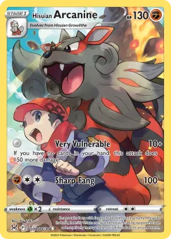Carta Arcanine de Hisui (Origen Perdido Galería de Entrenador)