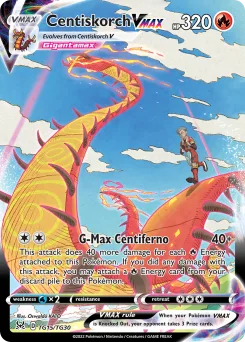 Carta Centiskorch VMAX (Origen Perdido Galería de Entrenador)