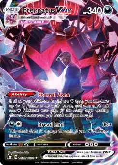 Carta Eternatus VMAX (Origen Perdido Galería de Entrenador)