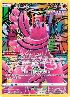 Carta Oricorio (Cenit Supremo Galería de Galar)