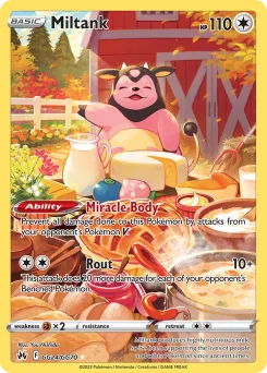 Carta Miltank (Cenit Supremo Galería de Galar)