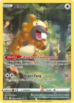 Carta Bidoof (Cenit Supremo Galería de Galar)