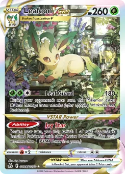 Carta Leafeon V-ASTRO (Cenit Supremo Galería de Galar)