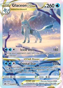 Carta Glaceon V-ASTRO (Cenit Supremo Galería de Galar)