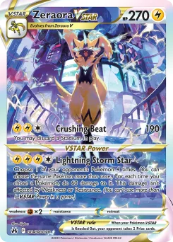 Carta Zeraora V-ASTRO (Cenit Supremo Galería de Galar)