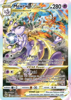 Carta Mewtwo V-ASTRO (Cenit Supremo Galería de Galar)