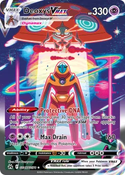 Carta Deoxys VMAX (Cenit Supremo Galería de Galar)