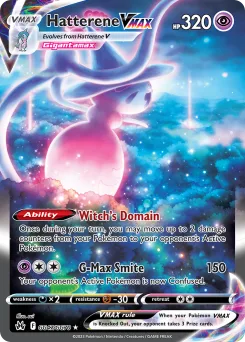Carta Hatterene VMAX (Cenit Supremo Galería de Galar)