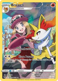 Carta Braixen (Tempestad Plateada Galería de Entrenador)