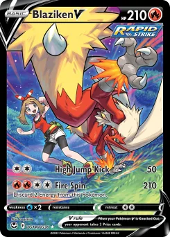 Carta Blaziken V (Tempestad Plateada Galería de Entrenador)