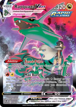 Carta Rayquaza VMAX (Tempestad Plateada Galería de Entrenador)