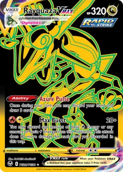 Carta Rayquaza VMAX (Tempestad Plateada Galería de Entrenador)