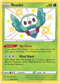 Carta Rowlet (Destinos Brillantes Tesoro Brillante)