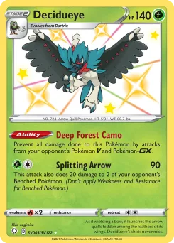 Carta Decidueye (Destinos Brillantes Tesoro Brillante)