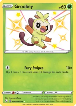 Carta Grookey (Destinos Brillantes Tesoro Brillante)