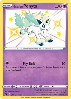 Carta Ponyta de Galar (Destinos Brillantes Tesoro Brillante)