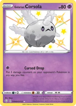 Carta Corsola de Galar (Destinos Brillantes Tesoro Brillante)