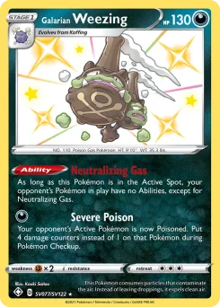 Carta Weezing de Galar (Destinos Brillantes Tesoro Brillante)