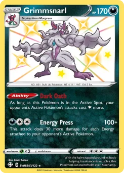 Carta Grimmsnarl (Destinos Brillantes Tesoro Brillante)