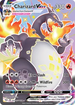 Carta Charizard VMAX (Destinos Brillantes Tesoro Brillante)