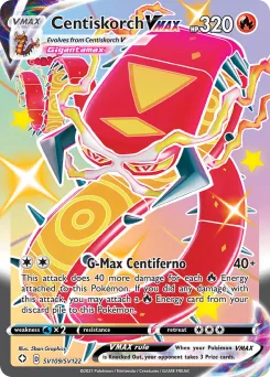 Carta Centiskorch VMAX (Destinos Brillantes Tesoro Brillante)