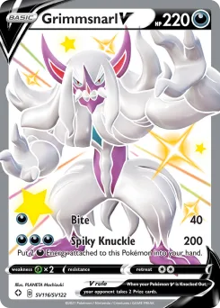 Carta Grimmsnarl V (Destinos Brillantes Tesoro Brillante)