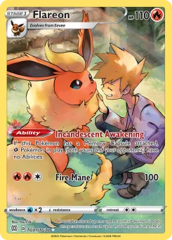 Carta Flareon (Astros Brillantes Galería de Entrenador)