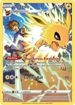 Carta Jolteon (Astros Brillantes Galería de Entrenador)