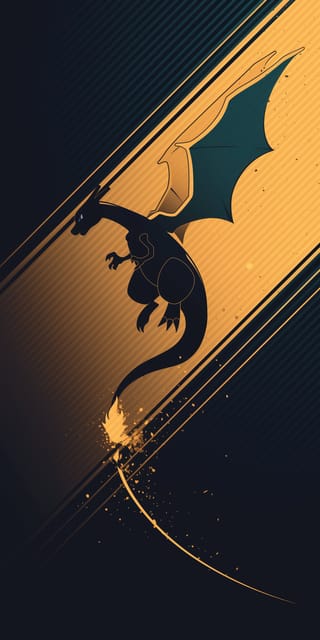 Charizard Silueta Dorada