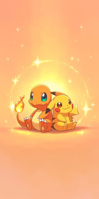Charmander y Pikachu Chibi