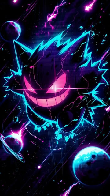 Gengar Neón Cósmico