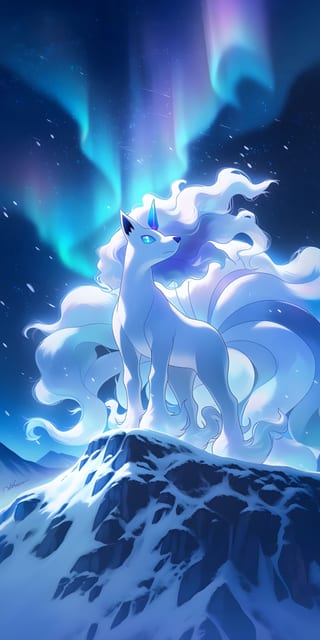 Ninetales de Alola y la Aurora