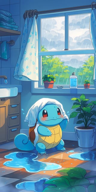 Squirtle Día de Lluvia