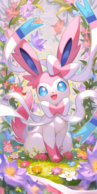 Sylveon entre Flores
