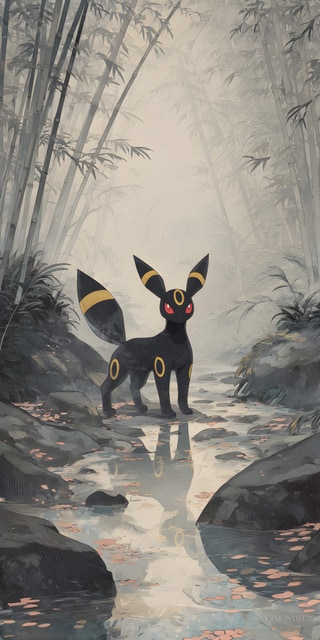 Umbreon Reflejo en el Río