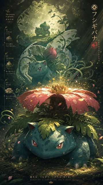 Evolución de Bulbasaur